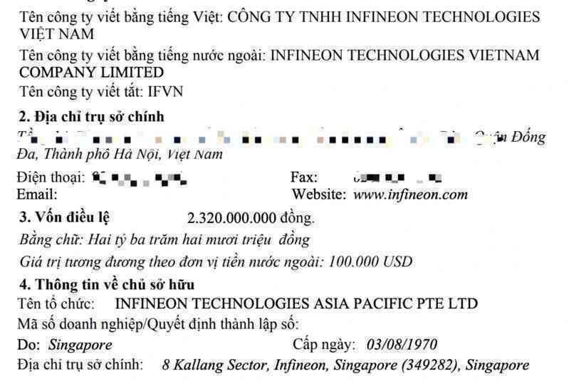 Hồ sơ công ty sản xuất hàng triệu con chip căn cước công dân Việt Nam