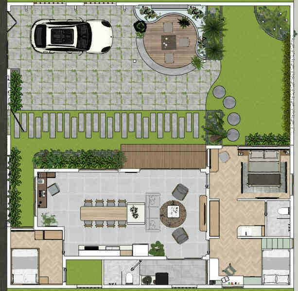 Thiết kế nhà vườn trên đất 256 m2, chi phí một tỷ đồng