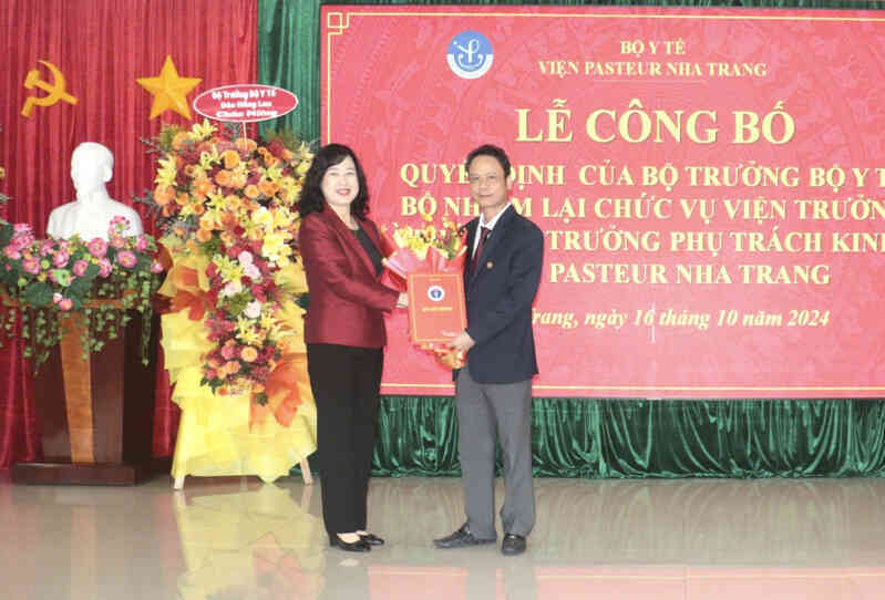 Công bố quyết định bổ nhiệm lãnh đạo Viện Pasteur Nha Trang