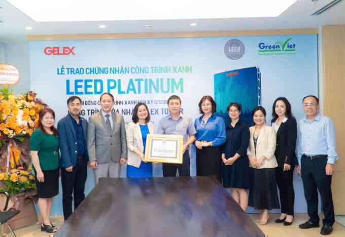 Gelex Tower đạt chứng nhận công trình xanh