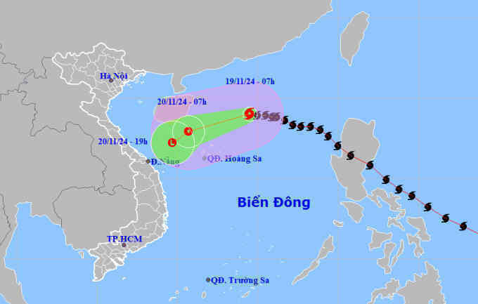 Bão Manyi giảm còn cấp 9