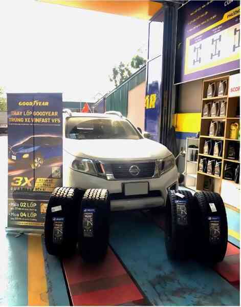 Thay lốp Goodyear có cơ hội trúng xe Vinfast