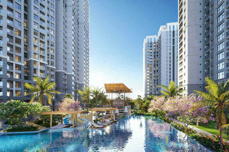 Thảm xanh đa tầng bao bọc căn hộ Gem Park