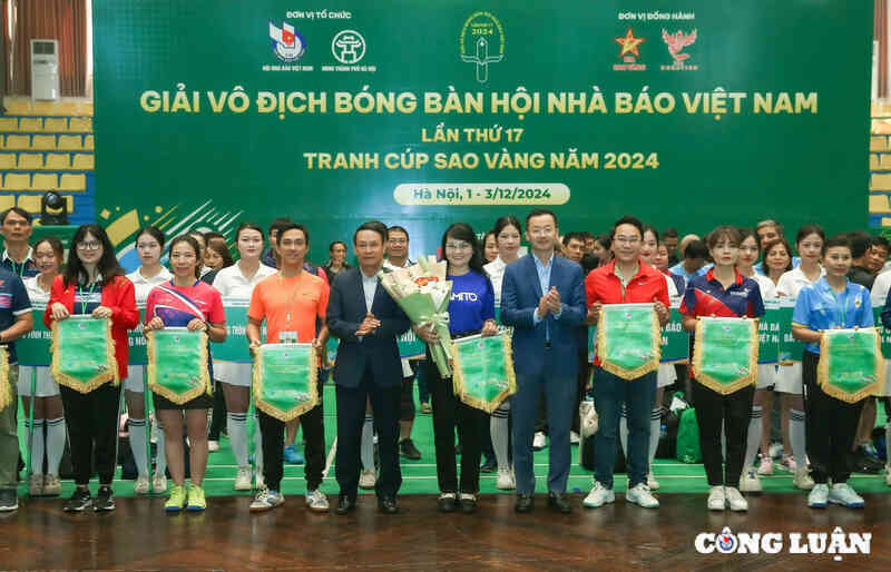Gần 200 VĐV dự giải bóng bàn Hội Nhà báo Việt Nam 2024