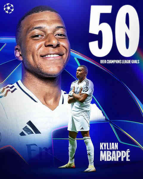 Mbappe báo tin xấu cho Real Madrid sau bàn thắng thứ 50 ở Cúp C1
