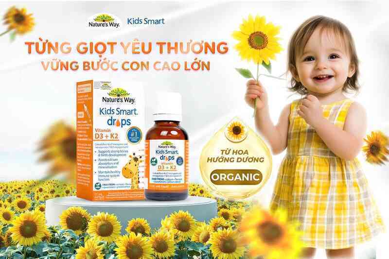 Vitamin D3K2 Organic Nature's Way - Bước đệm cho sự phát triển đầu đời của trẻ