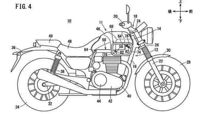 Honda CB350 bản Scrambler lộ thiết kế