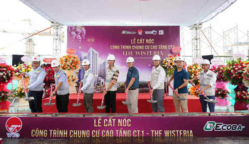 Dự án The Wisteria cất nóc vượt tiến độ