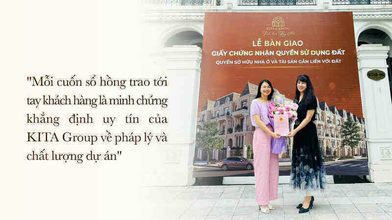 Kita Captial bàn giao sổ đỏ cho khách hàng