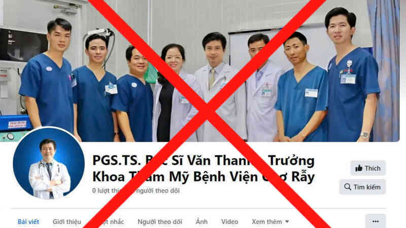 Bệnh viện Chợ Rẫy cảnh báo có fanpage ghép hình, giả mạo bác sĩ trưởng khoa