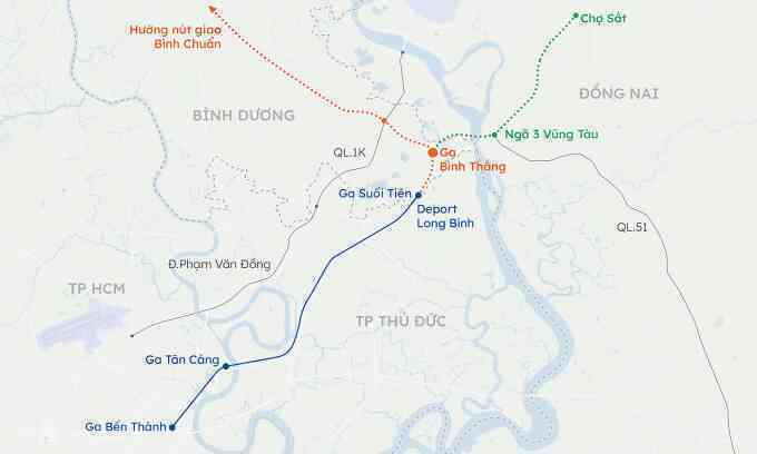 Bình Dương xây nhà ga metro nối TP HCM