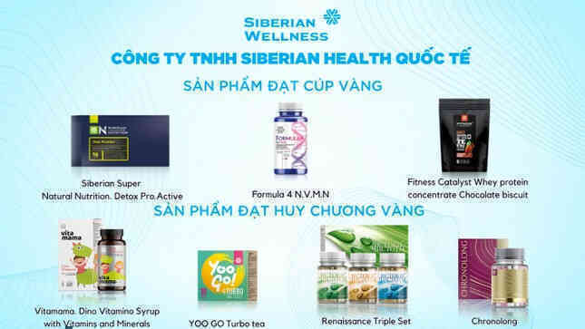 Siberian Health lần thứ 10 nhận giải Sản phẩm Vàng Vì sức khỏe cộng đồng