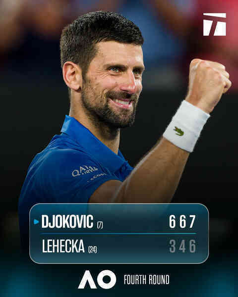 Djokovic chạm trán Alcaraz ở tứ kết Australian Open