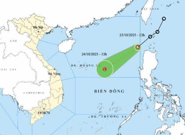 Áp thấp nhiệt đới vào Biển Đông
