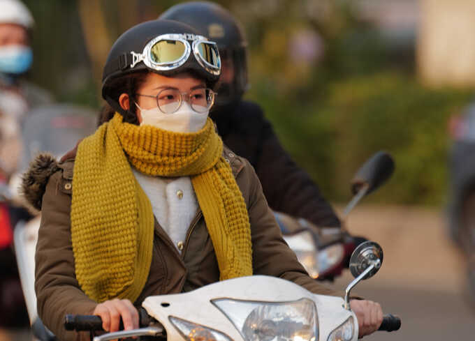 Không khí lạnh mạnh tràn xuống miền Bắc