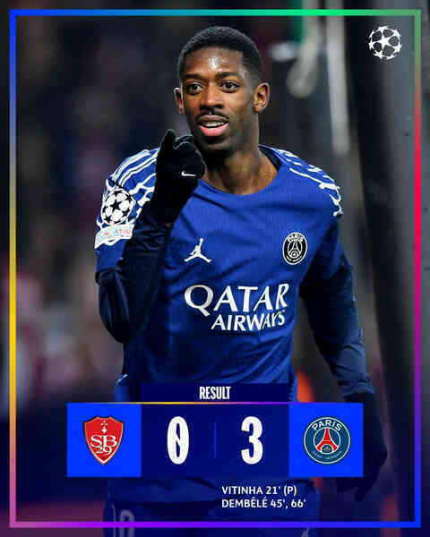 Dembele sáng rực, PSG đặt một chân vào vòng 1/8 Cup C1