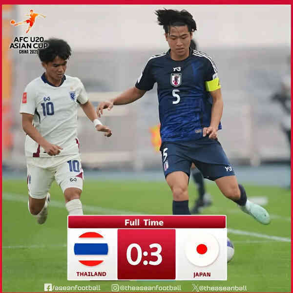 U20 Thái Lan thua đậm Nhật Bản trận ra quân VCK U20 châu Á