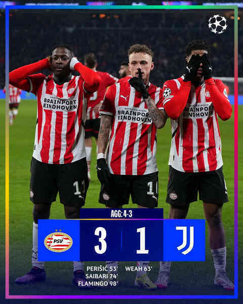 PSV loại Juventus, đoạt vé cuối cùng vào vòng 1/8 Cup C1