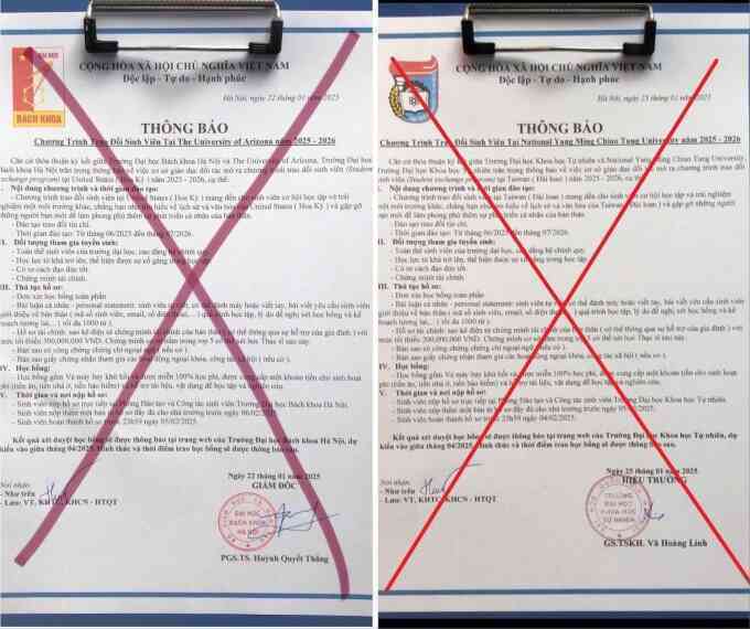 Ba đại học bị giả mạo để tuyển sinh du học