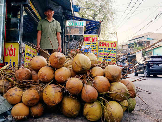 Trung Quốc tăng mua, dừa tươi đắt gấp đôi