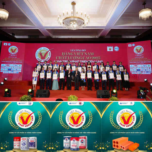 HUD Kiên Giang có 3 thương hiệu đạt Hàng Việt Nam Chất lượng cao 2025