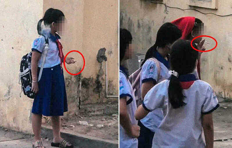 Xác minh clip nhóm nữ sinh tiểu học hút thuốc lá trong trường