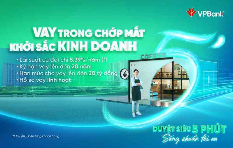 VPBank tung gói ưu đãi lãi suất chỉ từ 5,39%/năm cho hộ kinh doanh cá thể