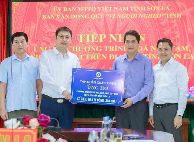 Tập đoàn Xuân Thiện ủng hộ Sơn La hơn 20 tỷ đồng xóa nhà tạm, dột nát