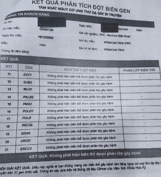 Nghi vấn phòng khám giả mạo xét nghiệm tầm soát ung thư