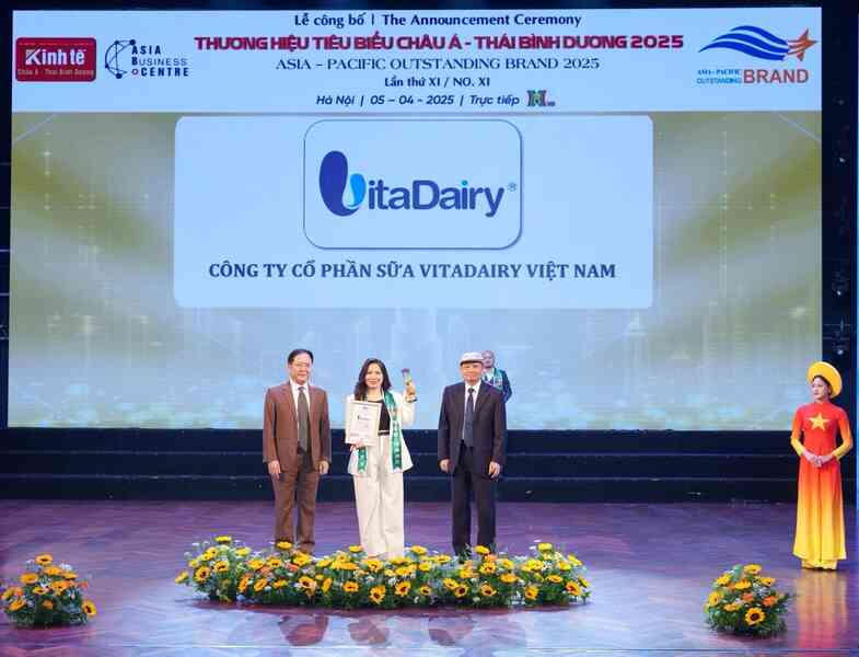 VitaDairy lần thứ 2 vào "Top 10 thương hiệu tiêu biểu châu Á - Thái Bình Dương"
