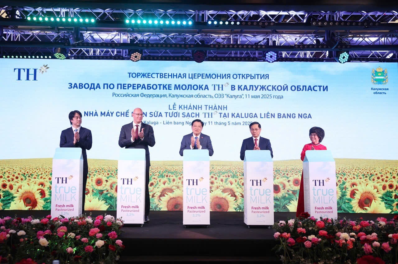 Tập đoàn TH khánh thành nhà máy chế biến sữa tươi công suất hàng đầu Liên bang Nga