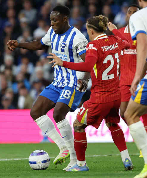 Brighton ngược dòng ngoạn mục đánh bại Liverpool