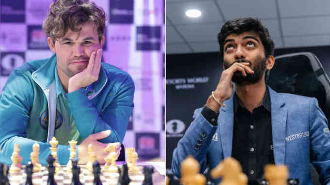 Carlsen đấu Vua cờ Gukesh ở cờ tiêu chuẩn hôm nay
