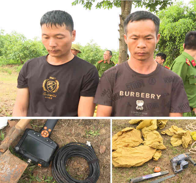 Hai người Trung Quốc đào trộm mộ cổ của vua nhà Hậu Lê