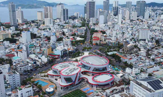 Khánh thành cung thiếu nhi hình `khăn quàng đỏ` ở Nha Trang
