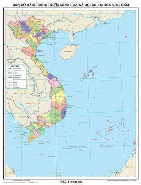 Bản đồ hành chính Việt Nam cập nhật 34 tỉnh, thành mới