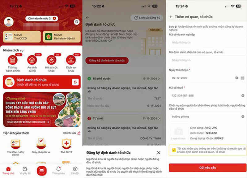 Cách đăng ký tài khoản định danh điện tử cho cơ quan, tổ chức online trên VNeID