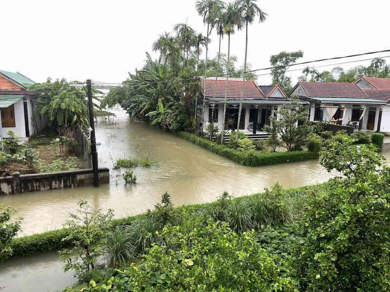Lội nước cùng con gái chống mưa lũ, người bố bất ngờ bị điện giật tử vong