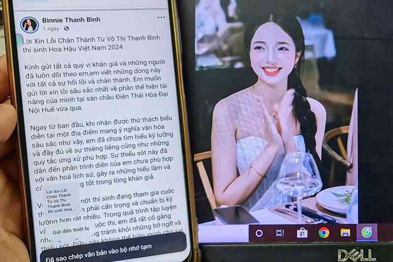 Thí sinh hoa hậu Việt Nam xin lỗi sau màn múa trước sân chầu điện Thái Hòa