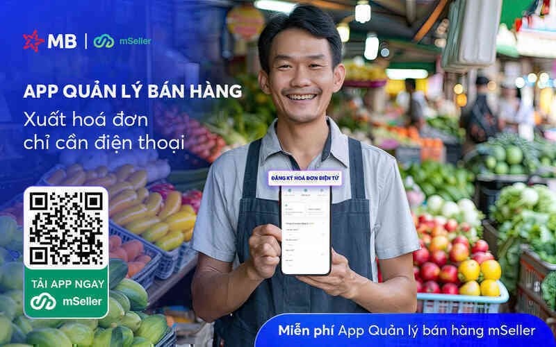 MB tặng app quản lý bán hàng, xuất hóa đơn điện tử cho hộ kinh doanh