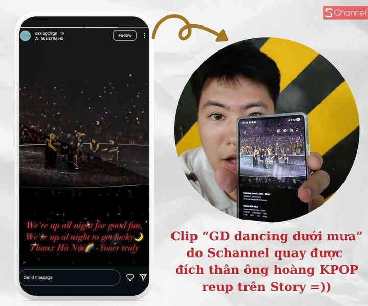 Bất ngờ được G-Dragon chia sẻ video, fan Việt tiết lộ ‘vũ khí’ ghi hình
