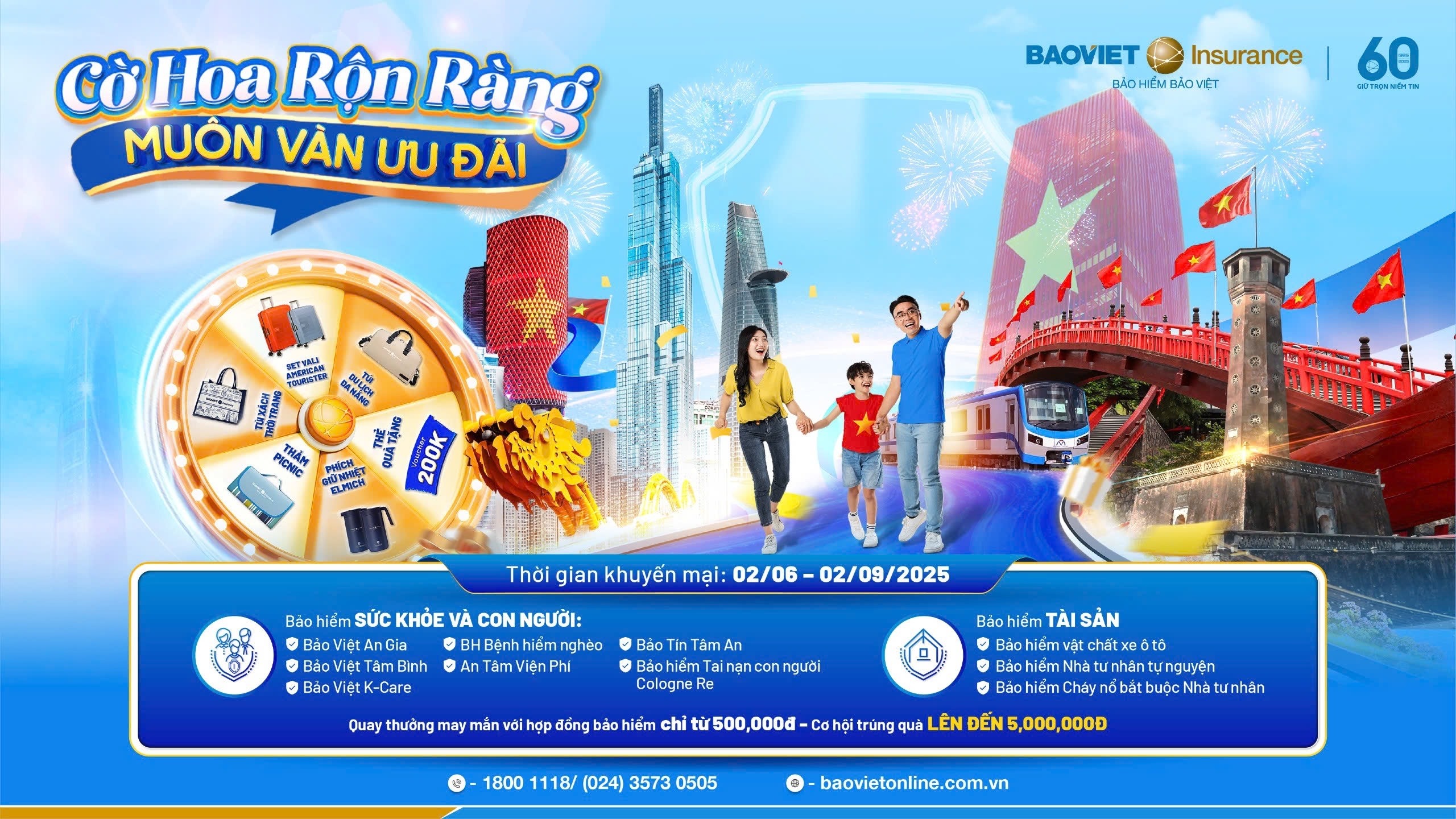Hướng tới đại lễ 80 năm Quốc khánh, Bảo hiểm Bảo Việt tri ân khách hàng 12.000 quà tặng