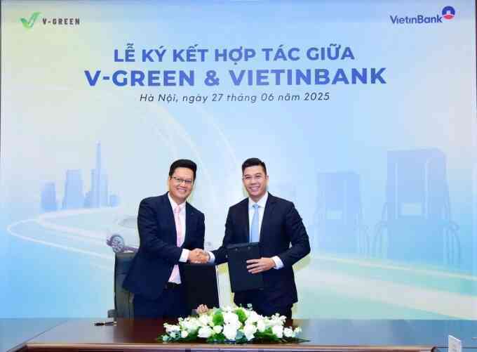 V-Green hợp tác VietinBank đồng hành chủ trạm sạc ôtô điện