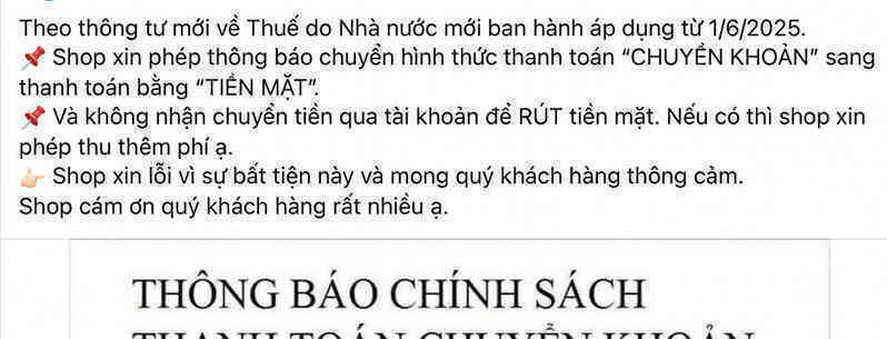 Cửa hàng né thuế bằng chiêu từ chối chuyển khoản: Làm như vậy mất khách là cái chắc