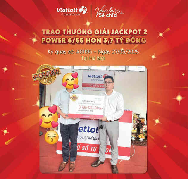 Tiện đường mua vé, người đàn ông ở Hà Nội trúng độc đắc Vietlott tiền tỷ