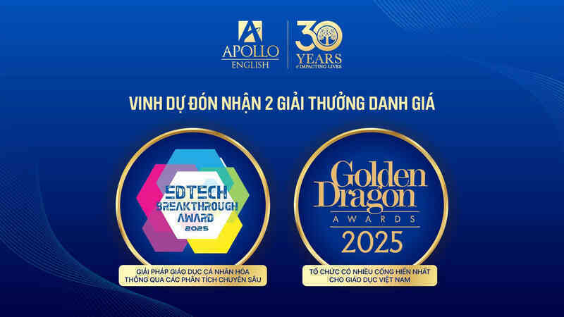 Apollo English được vinh danh tại giải thưởng EdTech Breakthrough Awards 2025