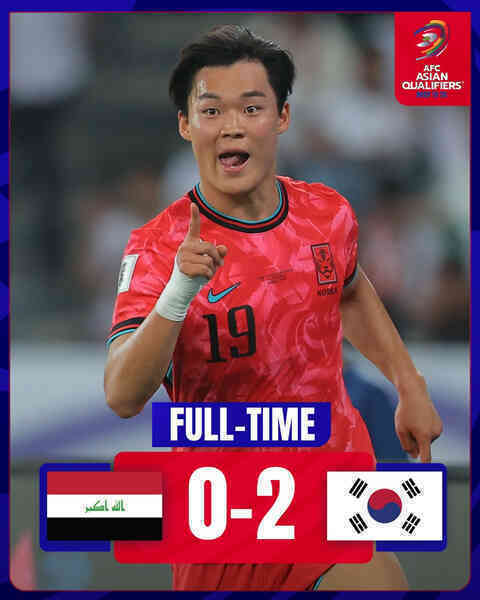 Hàn Quốc đánh bại Iraq, chính thức giành vé dự World Cup 2026