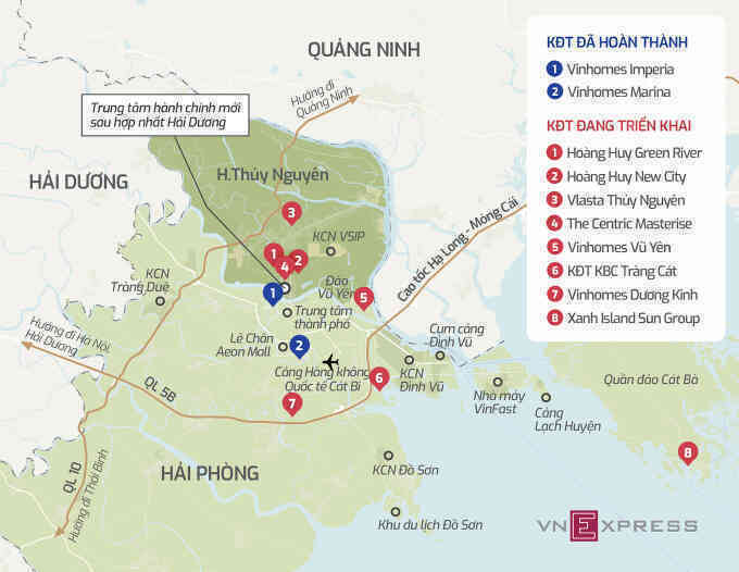 Bất động sản Hải Phòng bùng nổ các đại dự án