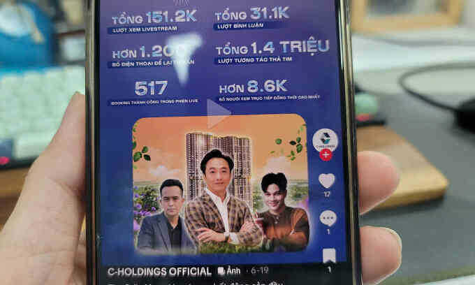 Chủ đầu tư livestream bán nhà