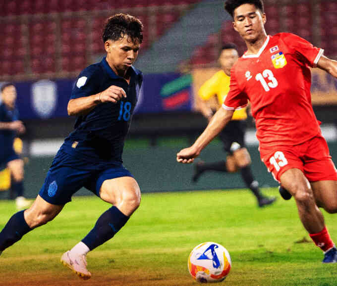 Campuchia và Lào chia điểm ở giải U23 Đông Nam Á